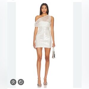 Superdown White sequin dress